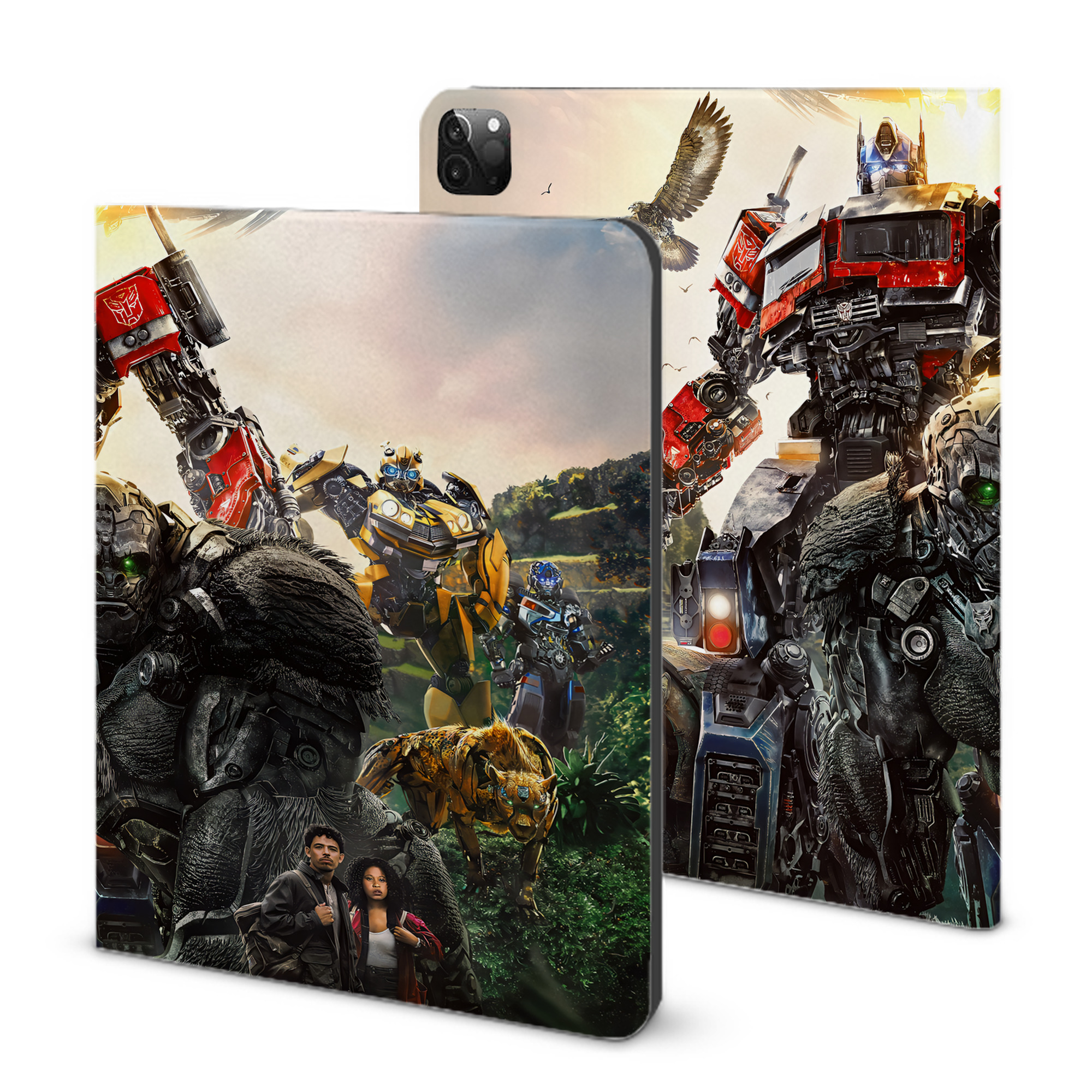 （画像用） Transformers トランスフォーマー IPadケース ペンホルダー付き ブックスタイルデザイン